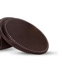 Chocolate Brown Elegance Round Coaster