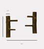Chocolate Brown Solid Wood Bark Planter Stand Set of 2