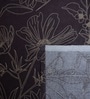Brown Floral 280 TC Cotton Double Queen Size Bedsheet With 2 Pillow Covers