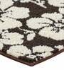 Chocolate Floral Polyester AntiSkid Bathmat