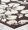 Brown Floral Polyester AntiSkid Bathmat