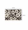 Chocolate Floral Polyester AntiSkid Bathmat