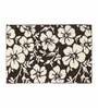 Chocolate Floral Polyester AntiSkid Bathmat