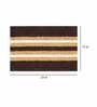 Brown Geometric Microfibre 23x15 Inches AntiSkid Bath Mat