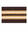 Brown Geometric Microfibre 23x15 Inches AntiSkid Bath Mat