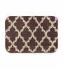 Brown Trellis Traditional Polyester 24x16 Inches Anti Skid Bath Mat