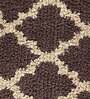 Brown Trellis Traditional Polyester 24x16 Inches Anti Skid Bath Mat