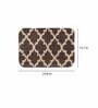 Brown Trellis Traditional Polyester 24x16 Inches Anti Skid Bath Mat