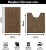 Chocolate Microfibre 16x24 Inches Lightweight Bath Mat