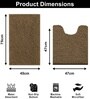 Chocolate Microfibre 18x30 Inches Lightweight Bath Mat