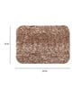 Brown Solid Shaggy Polyester 24x16 Inches AntiSkid Bath Mat
