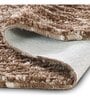 Brown Solid Shaggy Polyester 24x16 Inches AntiSkid Bath Mat