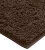 Brown Solid Cotton AntiSkid Bathmat