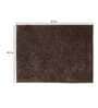 Brown Solid Cotton AntiSkid Bathmat
