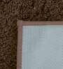Brown Solid Cotton AntiSkid Bathmat
