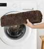 Brown Solid Cotton AntiSkid Bathmat
