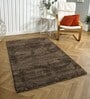 Chocolate Solid Microfiber 6 X 7 Feet Tufted Carpet