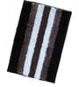 Brown Striped Microfibre 23x15 Inches AntiSkid Bath Mat