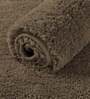Brown Solid Microfibre 30x18 Inches AntiSkid Bath Mat