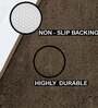 Brown Solid Microfibre 30x18 Inches AntiSkid Bath Mat