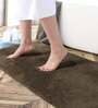 Chocolate Solid Microfibre 36x24 Inches AntiSkid Bath Mat