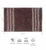 Chocolate Stripe Polyester 24x16 Inches Max Absorbant 1 Bathmat