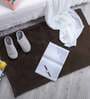 Brown Solid Polyester 30x18 Inches AntiSkid Bath Mat
