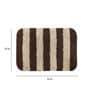 Brown Geometric Polyester 28x20 Inches AntiSkid Bath Mat