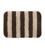 Brown Geometric Polyester 28x20 Inches AntiSkid Bath Mat