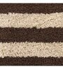 Brown Geometric Polyester 28x20 Inches AntiSkid Bath Mat
