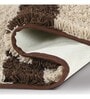 Brown Geometric Polyester 28x20 Inches AntiSkid Bath Mat