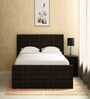 Chocolate V2 Queen Size Bed with Box Storage in Cola Rain Finish