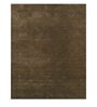 Brown Solid Wool 3 ft x 5 ft Hand Woven Carpet