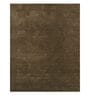 Brown Solid Wool 5 ft x 7 ft Hand Woven Carpet