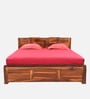 Chola King Size Bed Without Storage In Brown Colour