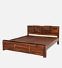 Chola King Size Bed Without Storage In Brown Colour