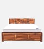 Chola Queen Size Bed Without Storage In Brown color