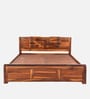 Chola Queen Size Bed Without Storage In Brown color
