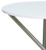 Chopstick 2 Seater Dining Table in White & Silver Finish