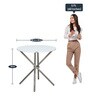 Chopstick 2 Seater Dining Table in White & Silver Finish