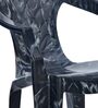 CHR2104 Plastic Chair in Black Stone Marble Colour Set of 4