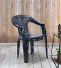 CHR2104 Plastic Chair in Black Stone Marble Colour Set of 4