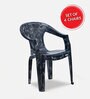 CHR2104 Plastic Chair in Black Stone Marble Colour Set of 4