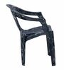 CHR2104 Plastic Chair in Black Stone Marble Colour Set of 4