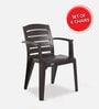 CHR2135 Plastic Chair in Weather Brown Finish Set of 4