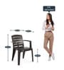 CHR2135 Plastic Chair in Weather Brown Finish Set of 4