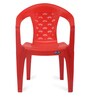 CHR2041 Plastic Chair in Bright Red Colour , Set of 4