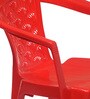 CHR2041 Plastic Chair in Bright Red Colour , Set of 4