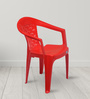 CHR2041 Plastic Chair in Bright Red Colour , Set of 4