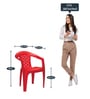 CHR2041 Plastic Chair in Bright Red Colour , Set of 4